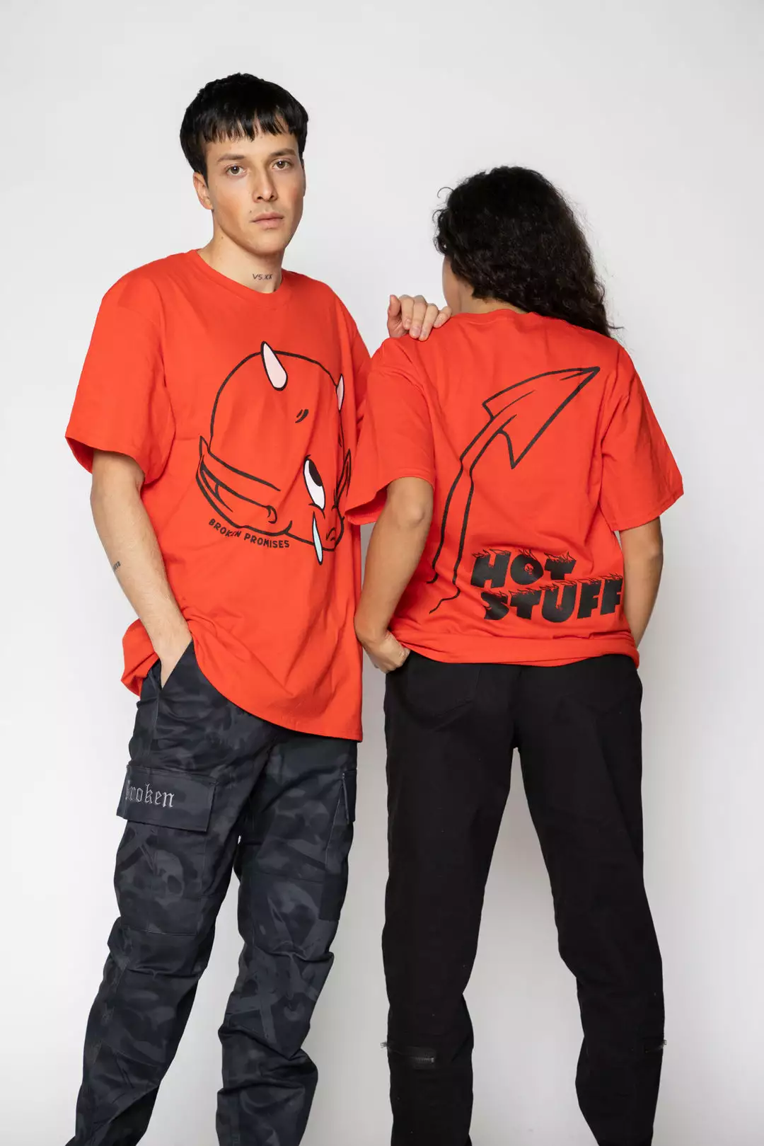 BROKEN PROMISES Shirts Teardrop Tee Red - BP X Hot Stuff