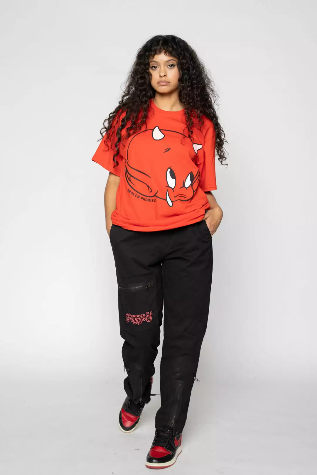 BROKEN PROMISES Shirts Teardrop Tee Red - BP X Hot Stuff