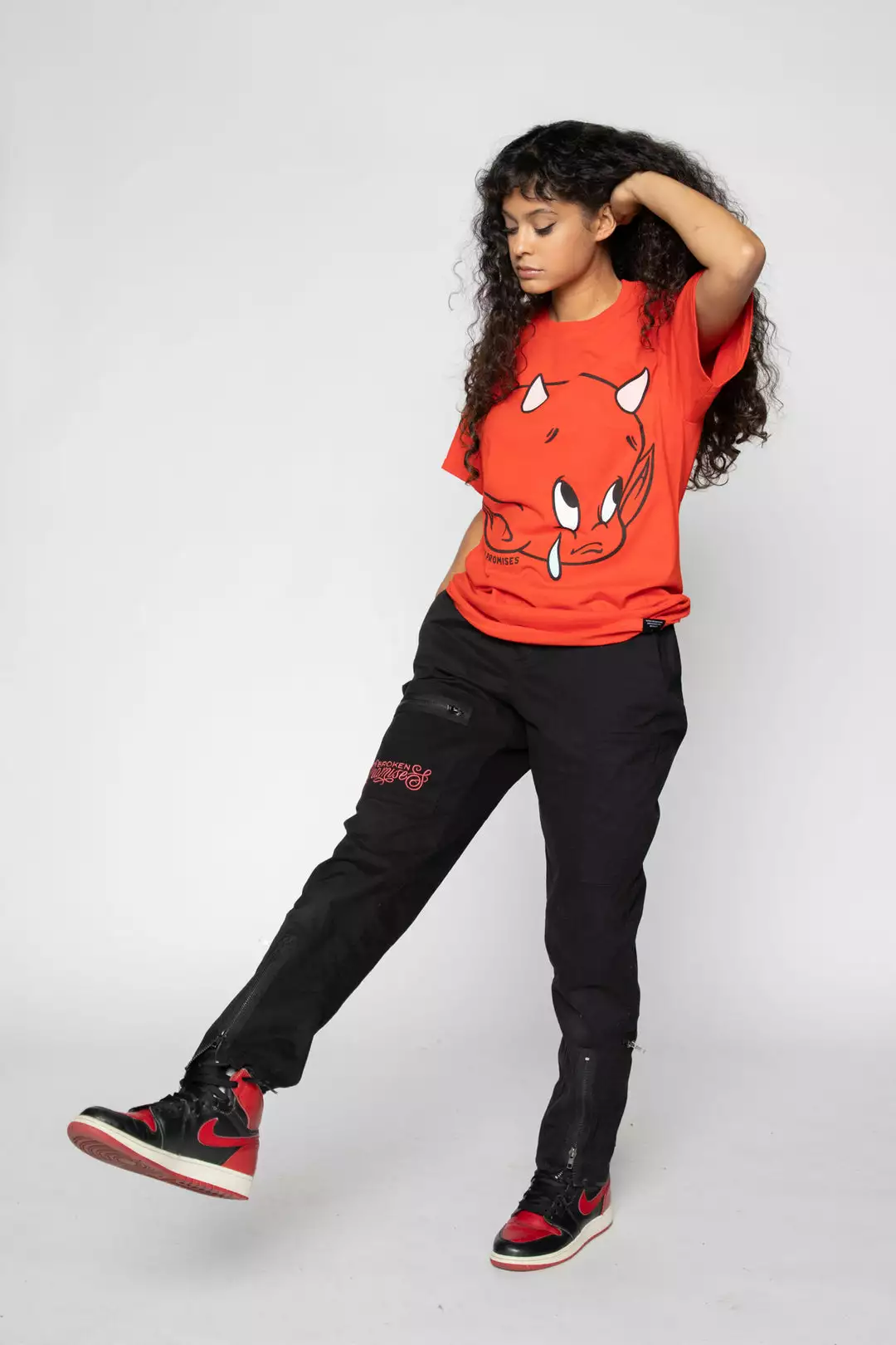 BROKEN PROMISES Shirts Teardrop Tee Red - BP X Hot Stuff