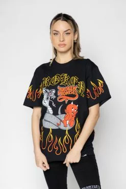 BROKEN PROMISES Shirts Cobra SST Black - BP X Hot Stuff