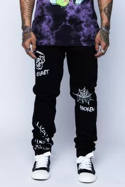 CASH Bottoms Unforgiven Denim Jeans Black