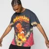BROKEN PROMISES Hell On Wheels V-Dye Tee - BP X Hot Stuff Shirts
