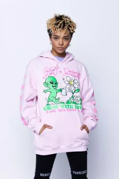 CASH Hoodies BP X Alienlabs Grow With Love Hoodie Pink