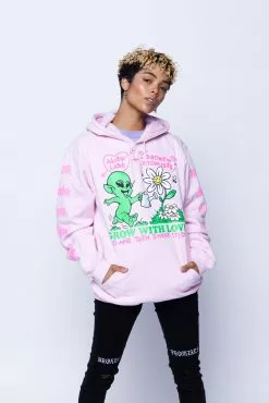 CASH Hoodies BP X Alienlabs Grow With Love Hoodie Pink