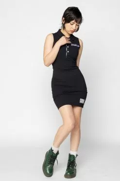 BROKEN PROMISES Womens You Played Me Polo Tank Dress