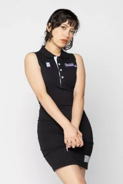 BROKEN PROMISES Womens You Played Me Polo Tank Dress