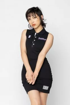 BROKEN PROMISES Womens You Played Me Polo Tank Dress