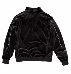 BROKEN PROMISES Sets Graveyard Velour Track Jacket - Charcoal