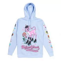 BROKEN PROMISES Hell On Wheels Hoodie Baby Blue