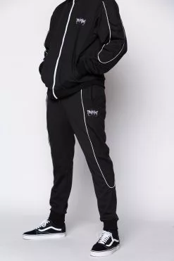 BROKEN PROMISES Bottoms Graveyard Track Pants Black