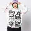 BROKEN PROMISES Demon Lover Hoodie White Tie Dye