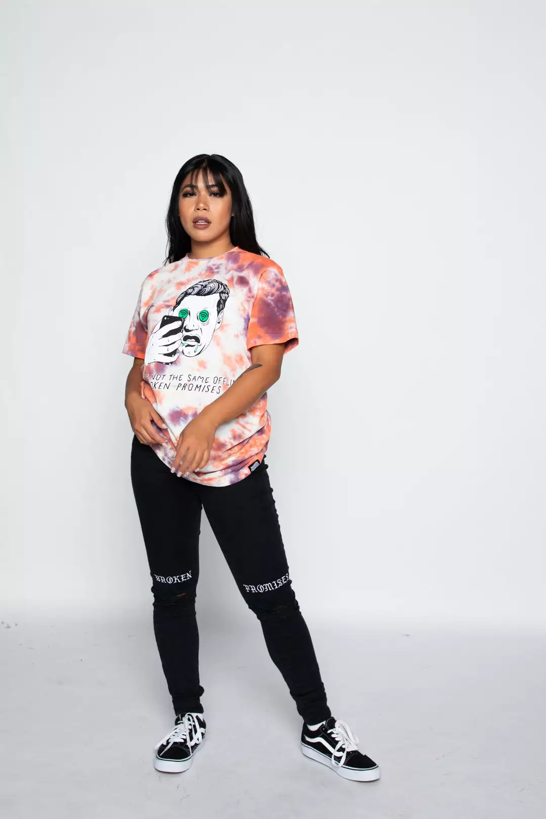 BROKEN PROMISES Catfish Tie Dye Tee Shirts