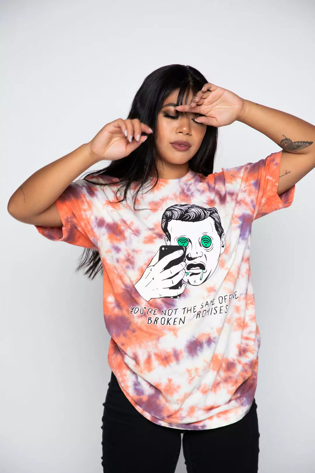 BROKEN PROMISES Catfish Tie Dye Tee Shirts