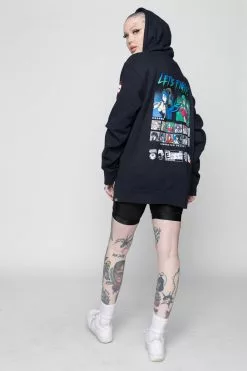 BROKEN PROMISES Let's Fight Hoodie Navy