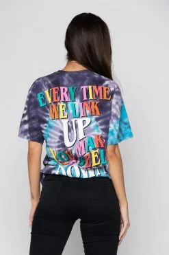 BROKEN PROMISES Up's And Down's Tie Dye Tee Purple