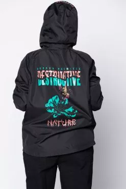 BROKEN PROMISES Destructive Nature Black Windbreaker