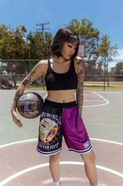 BROKEN PROMISES Bottoms Champion Ring Patchwork Shorts