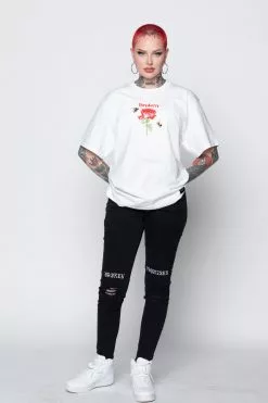 BROKEN PROMISES Shirts Happy On The Outside S/S White