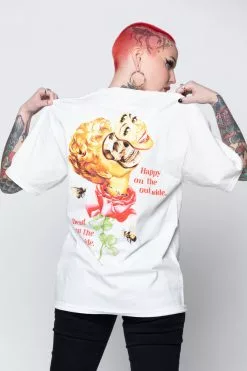 BROKEN PROMISES Shirts Happy On The Outside S/S White