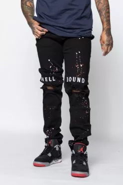 CASH Hell Bound Spatter Denim Bottoms