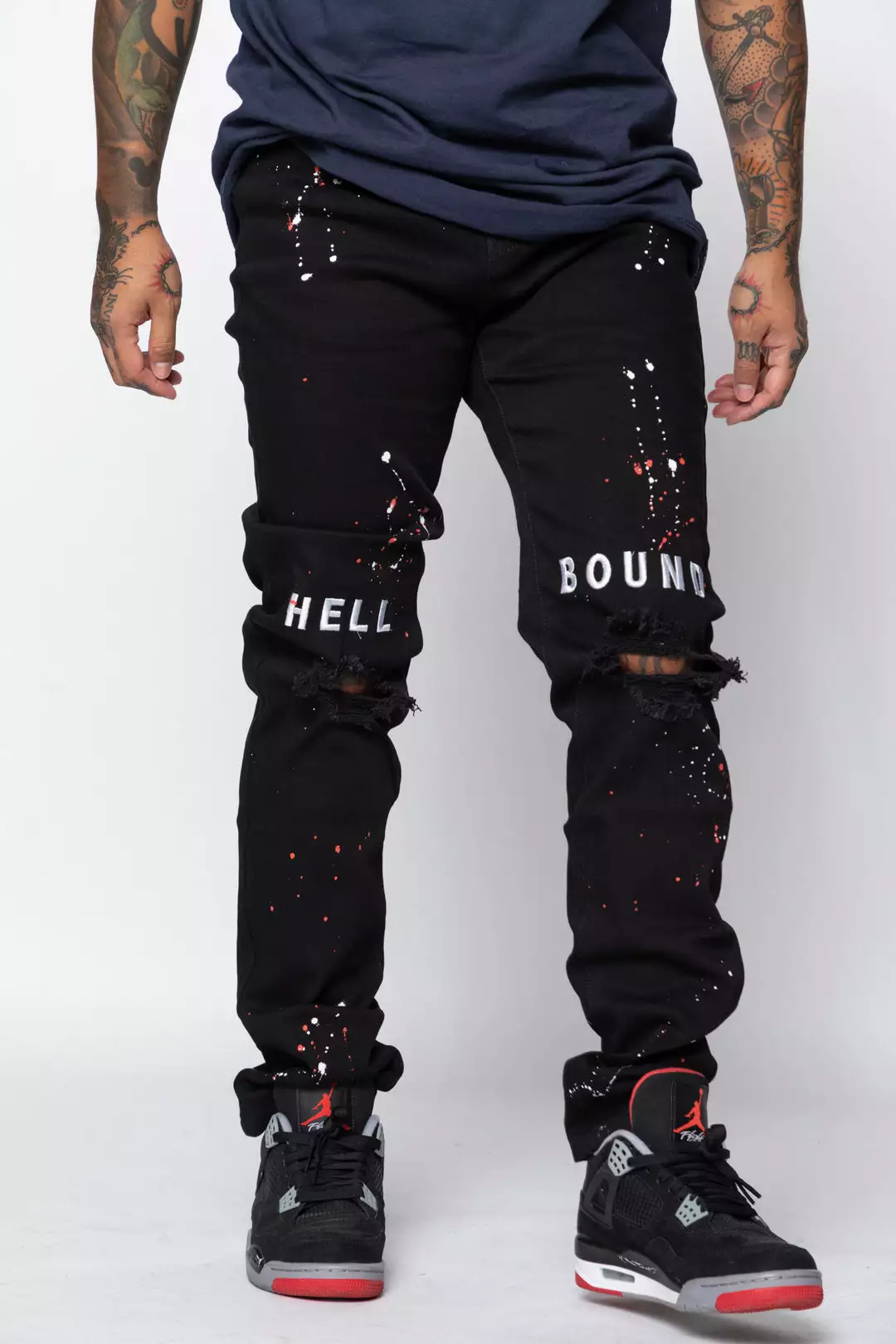CASH Hell Bound Spatter Denim Bottoms