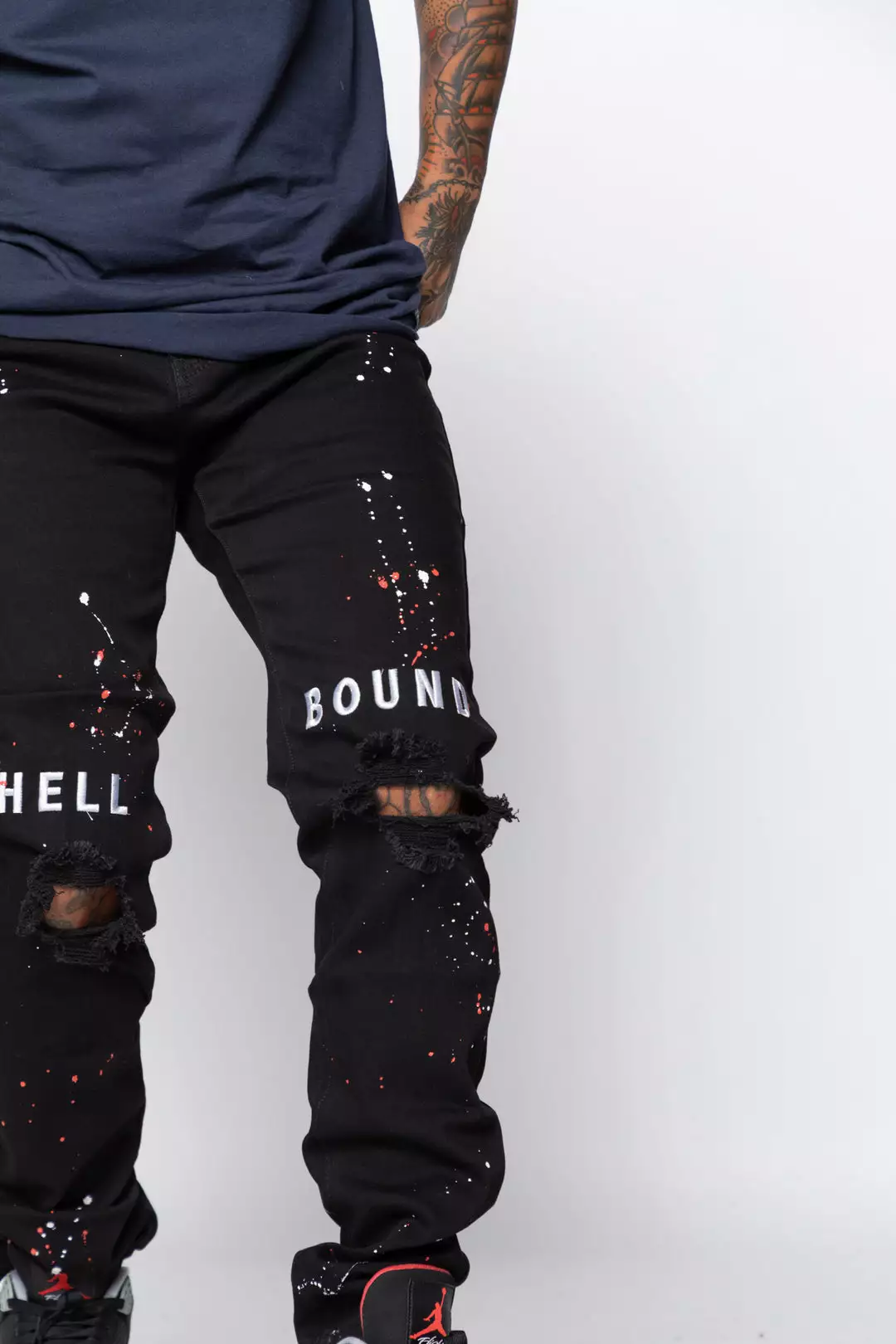 CASH Hell Bound Spatter Denim Bottoms