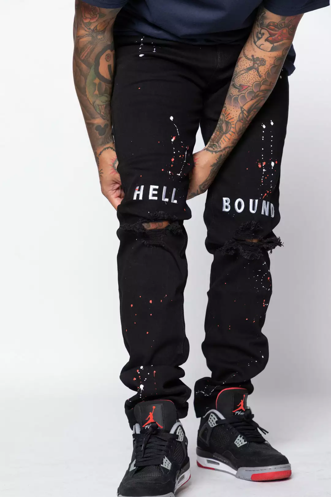 CASH Hell Bound Spatter Denim Bottoms