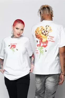 BROKEN PROMISES Shirts Happy On The Outside S/S White