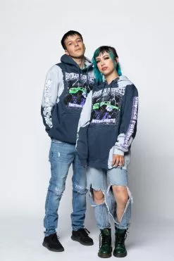 CASH Tie Dye Hoodies Stunt Devil Bleached Dye Hoodie