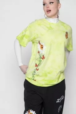 CASH Shirts Pour Out Tie Dye Tee Lemon Lime