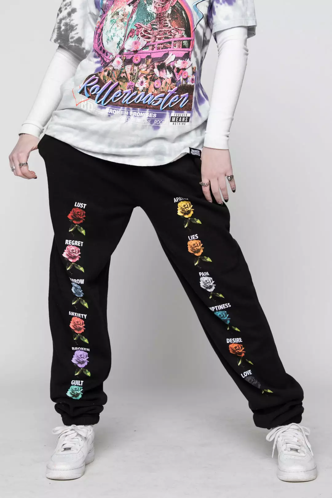 BROKEN PROMISES BP Feeled Guide Sweatpants Black Bottoms