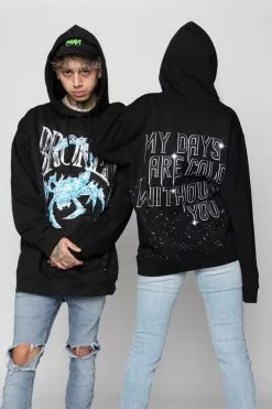 CASH Hoodies Days Are Cold Paint Spatter Hoodie