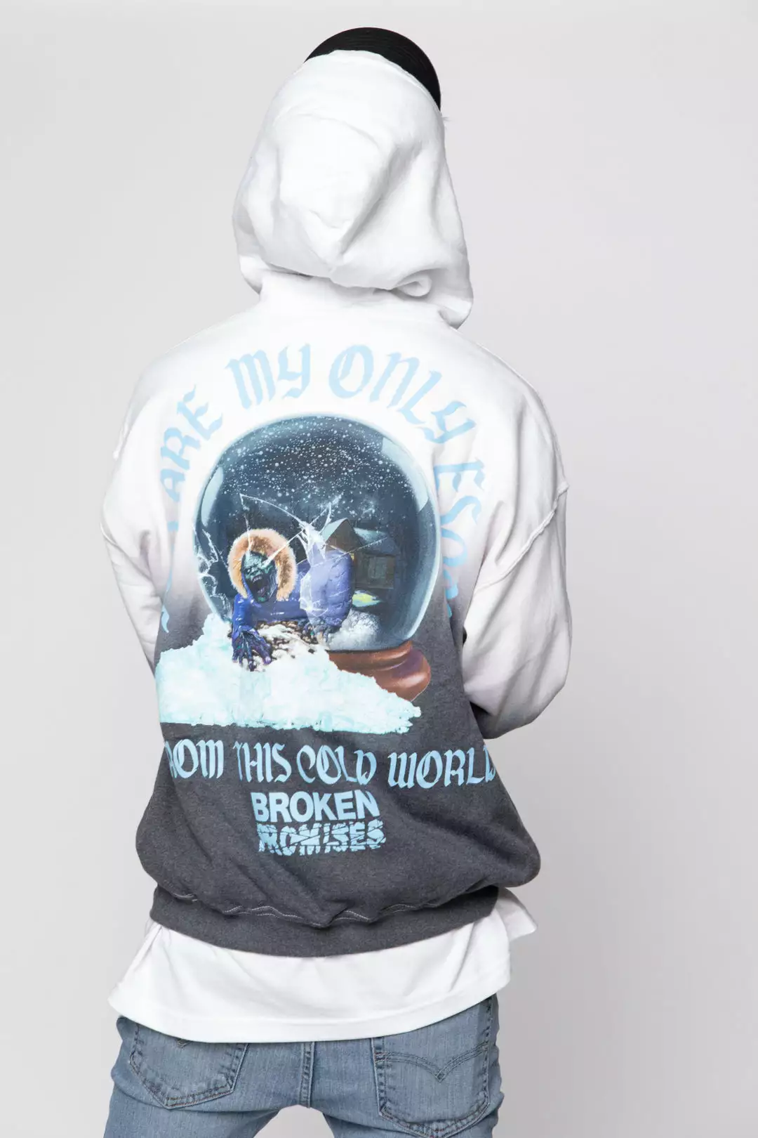 BROKEN PROMISES Snowglobe Dip Dye Sweatshirt