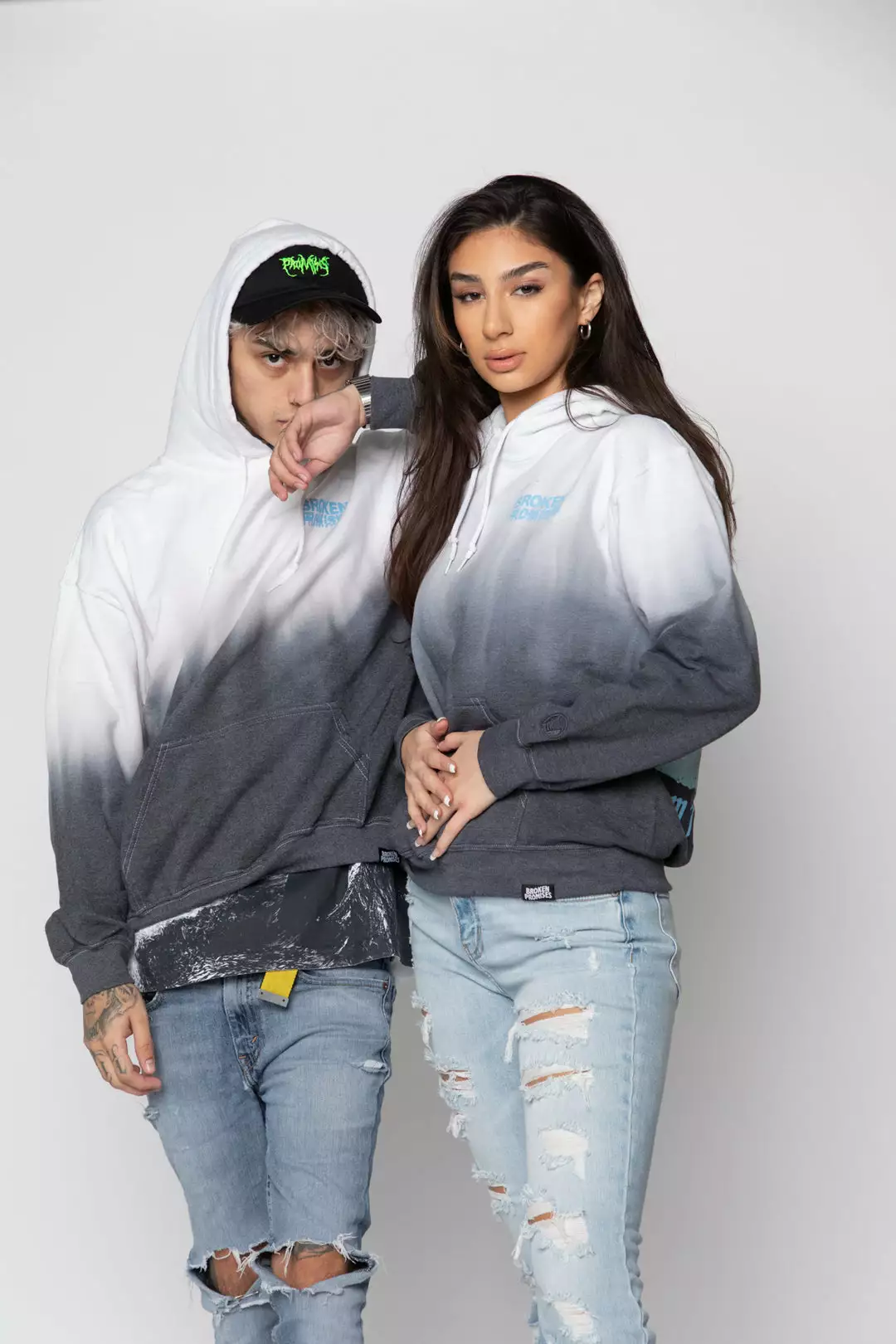 BROKEN PROMISES Snowglobe Dip Dye Sweatshirt