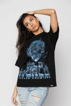 BROKEN PROMISES Shirts Cold World Tee Black