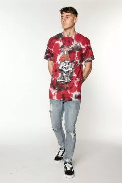 BROKEN PROMISES Brain Abduction Tie Dye Tee Red Shirts