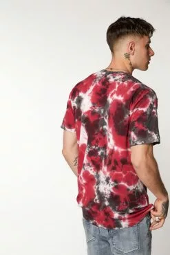 BROKEN PROMISES Brain Abduction Tie Dye Tee Red Shirts
