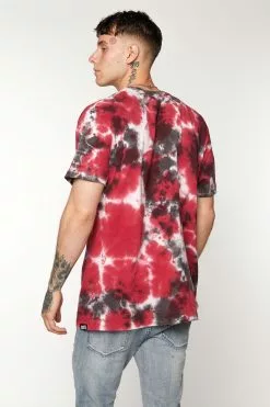BROKEN PROMISES Brain Abduction Tie Dye Tee Red Shirts