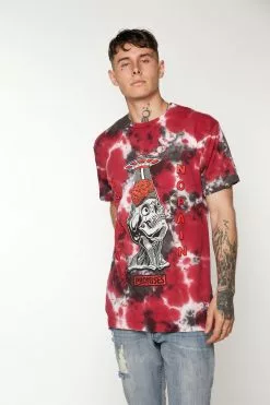 BROKEN PROMISES Brain Abduction Tie Dye Tee Red Shirts