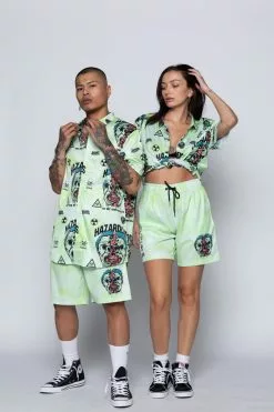 BROKEN PROMISES Hazardous Button-Up Shirt Shirts