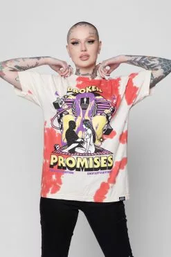 BROKEN PROMISES Fantasy & Reality SST White Shirts