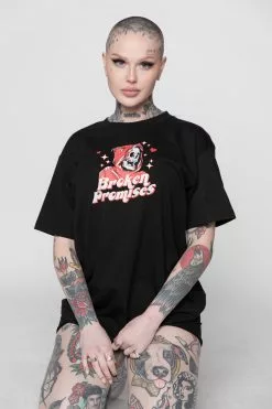 BROKEN PROMISES Love Skate SST Black Shirts