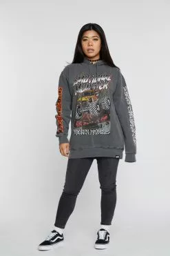 BROKEN PROMISES Coffin Jump Pigment Dye Hoodie