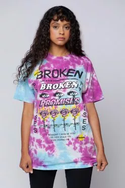 BROKEN PROMISES Pleasure Resides Tie Dye Tee