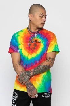 BROKEN PROMISES Emotional Rollercoaster Rainbow Tie Dye Tee Shirts