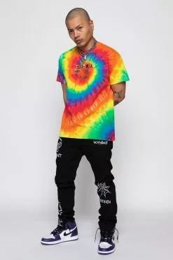 BROKEN PROMISES Emotional Rollercoaster Rainbow Tie Dye Tee Shirts