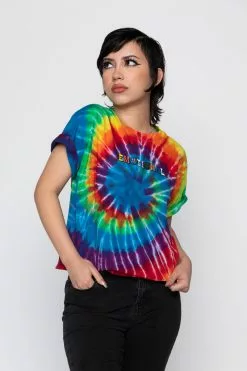 BROKEN PROMISES Emotional Rollercoaster Rainbow Tie Dye Tee Shirts