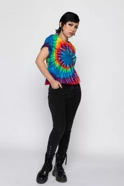 BROKEN PROMISES Emotional Rollercoaster Rainbow Tie Dye Tee Shirts