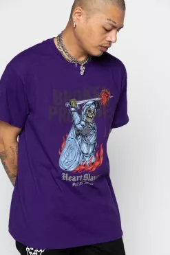 BROKEN PROMISES Shirts Heart Slayer Tee Purple