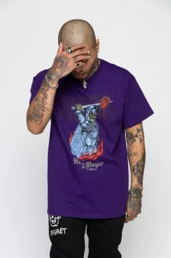 BROKEN PROMISES Shirts Heart Slayer Tee Purple